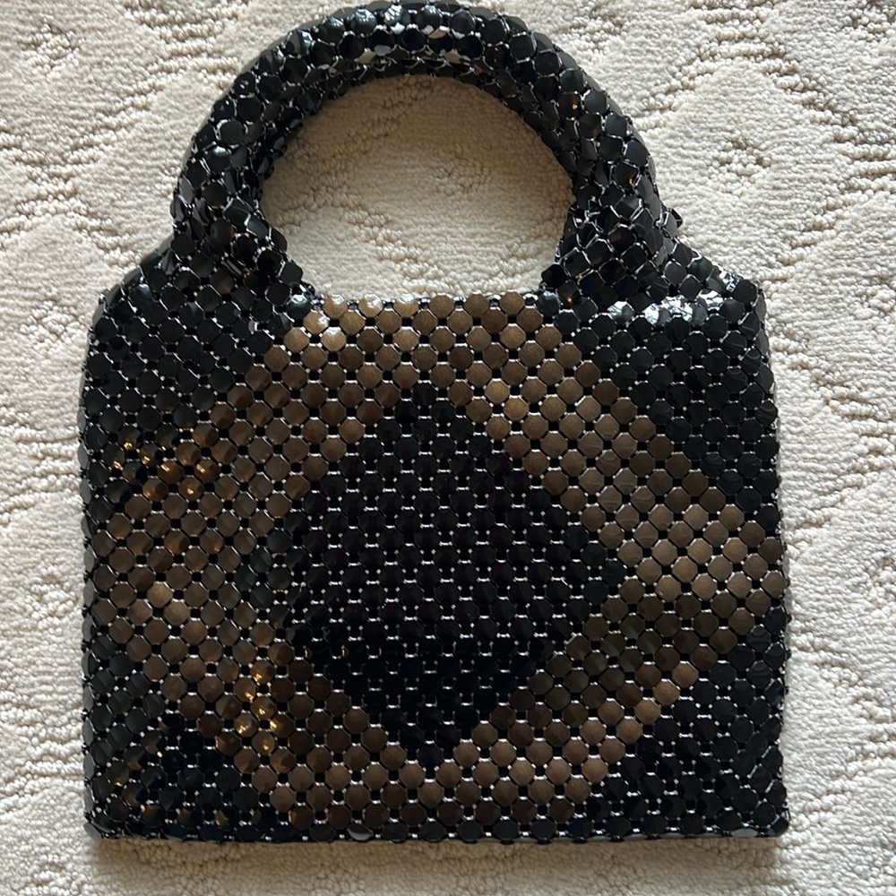 Bottega Veneta Black and Brown Beaded Bag